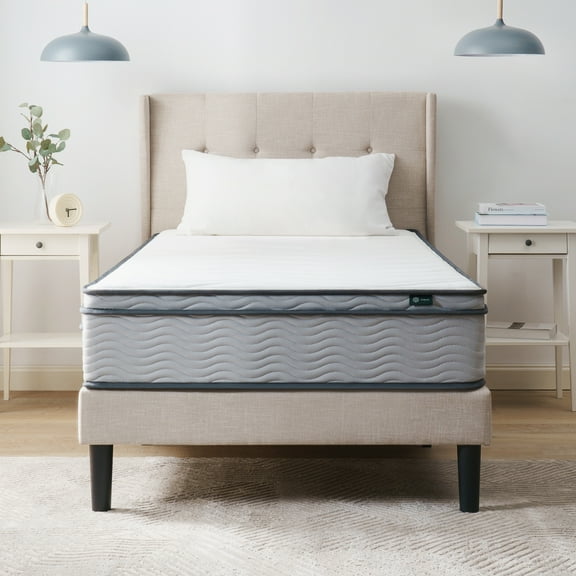Zinus 10" Innerspring Mattress with Euro Top, Twin
