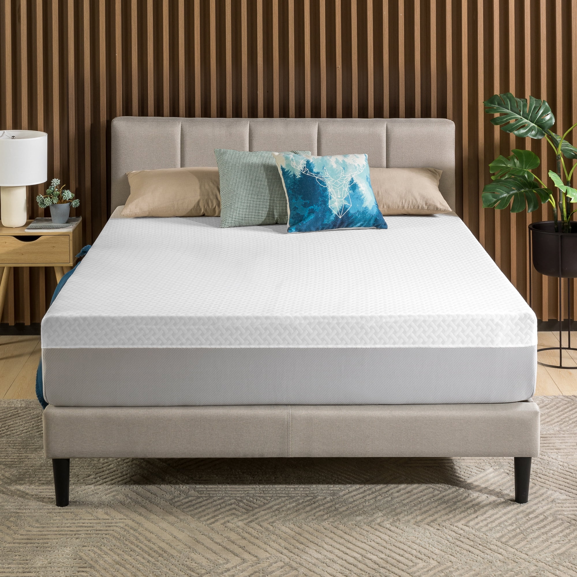 Zinus King Size 10 inch Cooling Airflow Memory Foam Hybrid Mattress in A Box for Adults
