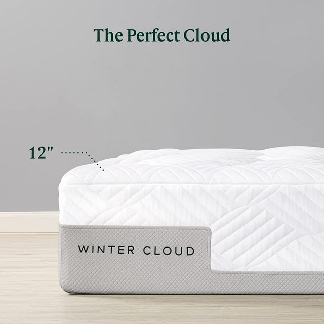 Zinus 12" Winter Cloud Memory Foam Mattress, Made of US Foam and Global Materials, Adult, Queen