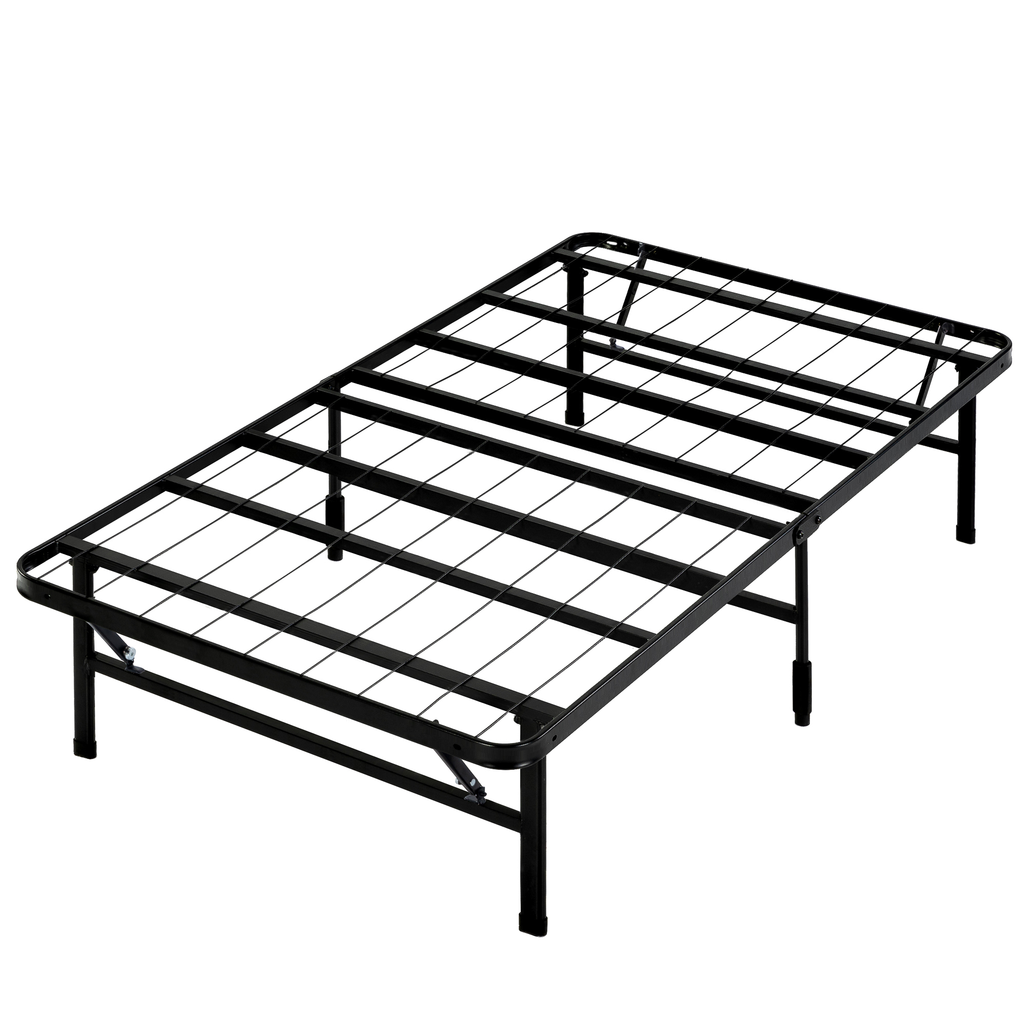 Black Metal Bed Frame Tool-Free Assembly Mattress Foundation, Twin ...