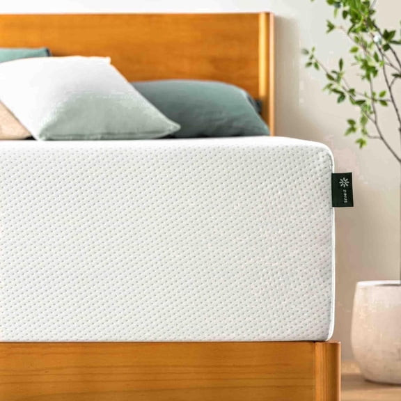 Zinus 14 Inch King Green Tea Memory Foam Mattress, Fiberglass Free, Medium Firm Feel, Zoned Pressure Relief, Certified Safe Foams & Fabric, Mattress in A Box