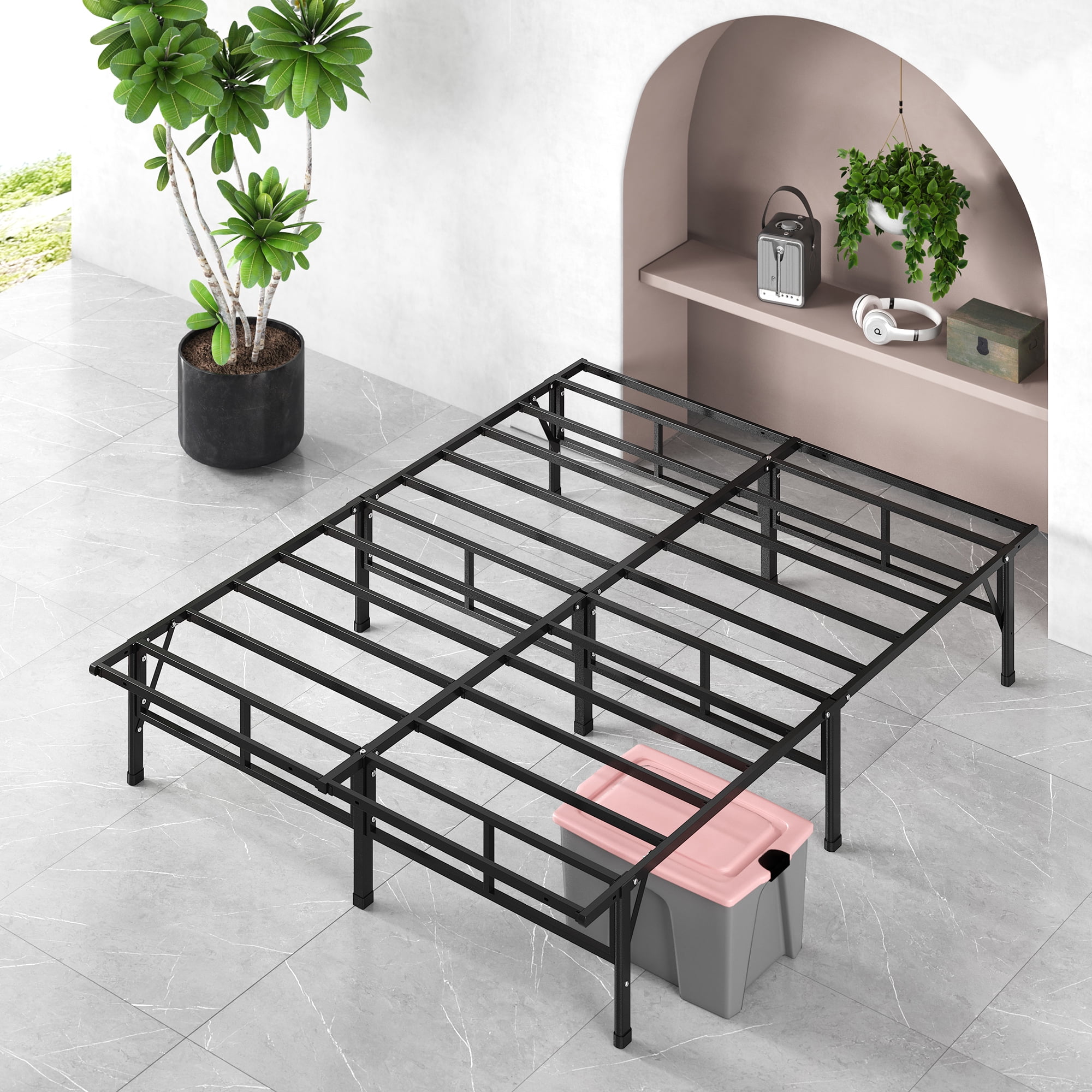 Zinus 14" Metal SmartBase Compack® Mattress Foundation, Bed Frame