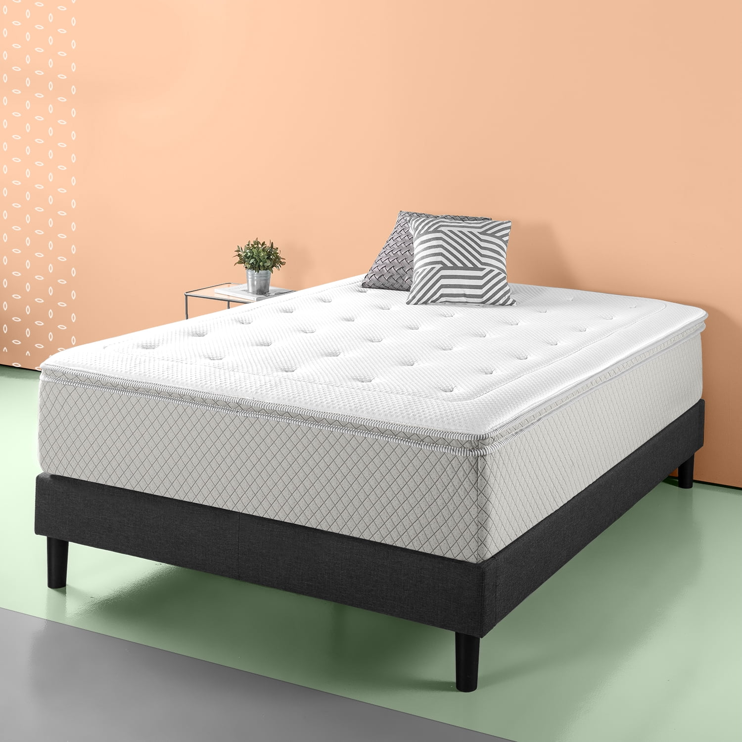 Zinus 2.5 Inch Green Tea Pressure Relief Memory Foam Mattress Topper