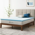 ZINUS 2 Inch Green Tea Cooling Gel Memory Foam Mattress Topper, Cooling Gel Foam, CertiPUR-US Certified, Queen, Blue