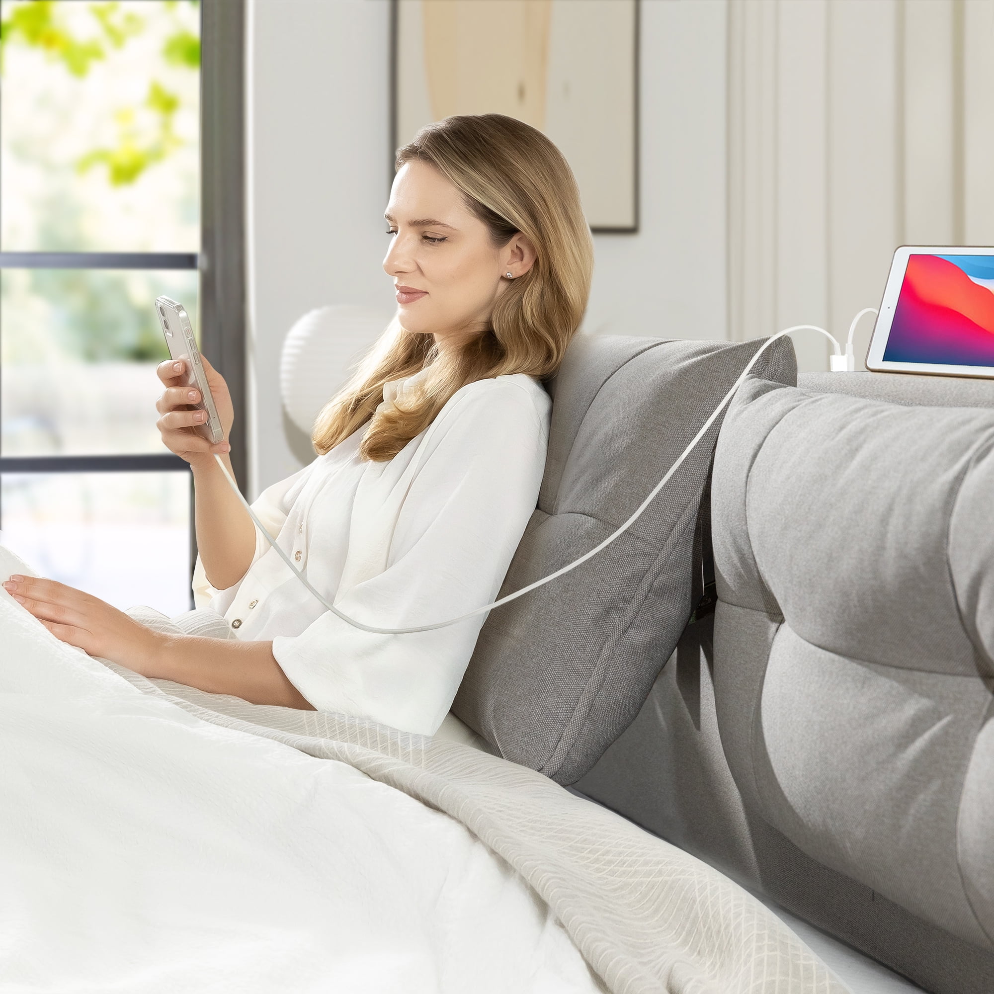 Zinus 39" Avery Platform Bed with Reclining Headboard and USB Ports