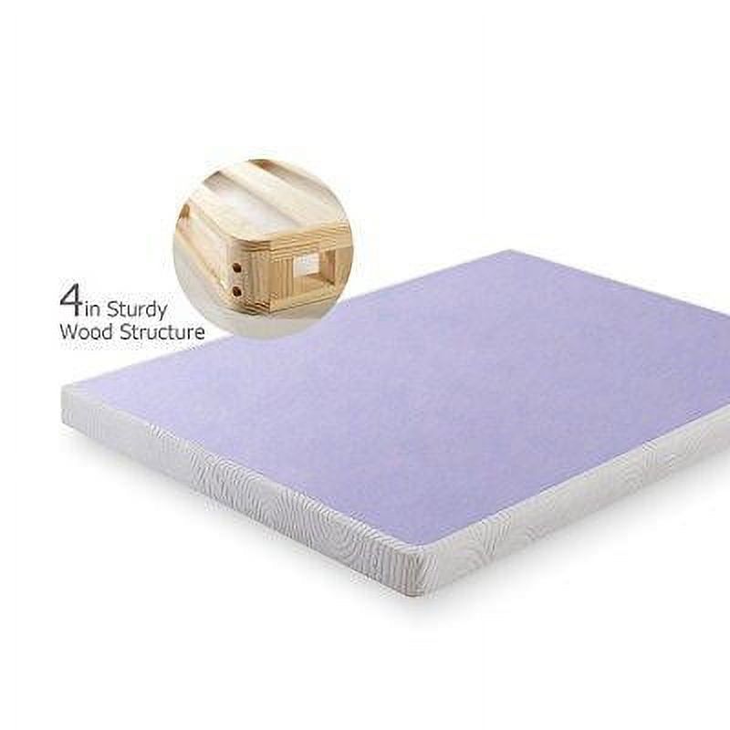 Zinus 4 Inch Low Profile Wood Box Spring/ Mattress Foundation, King