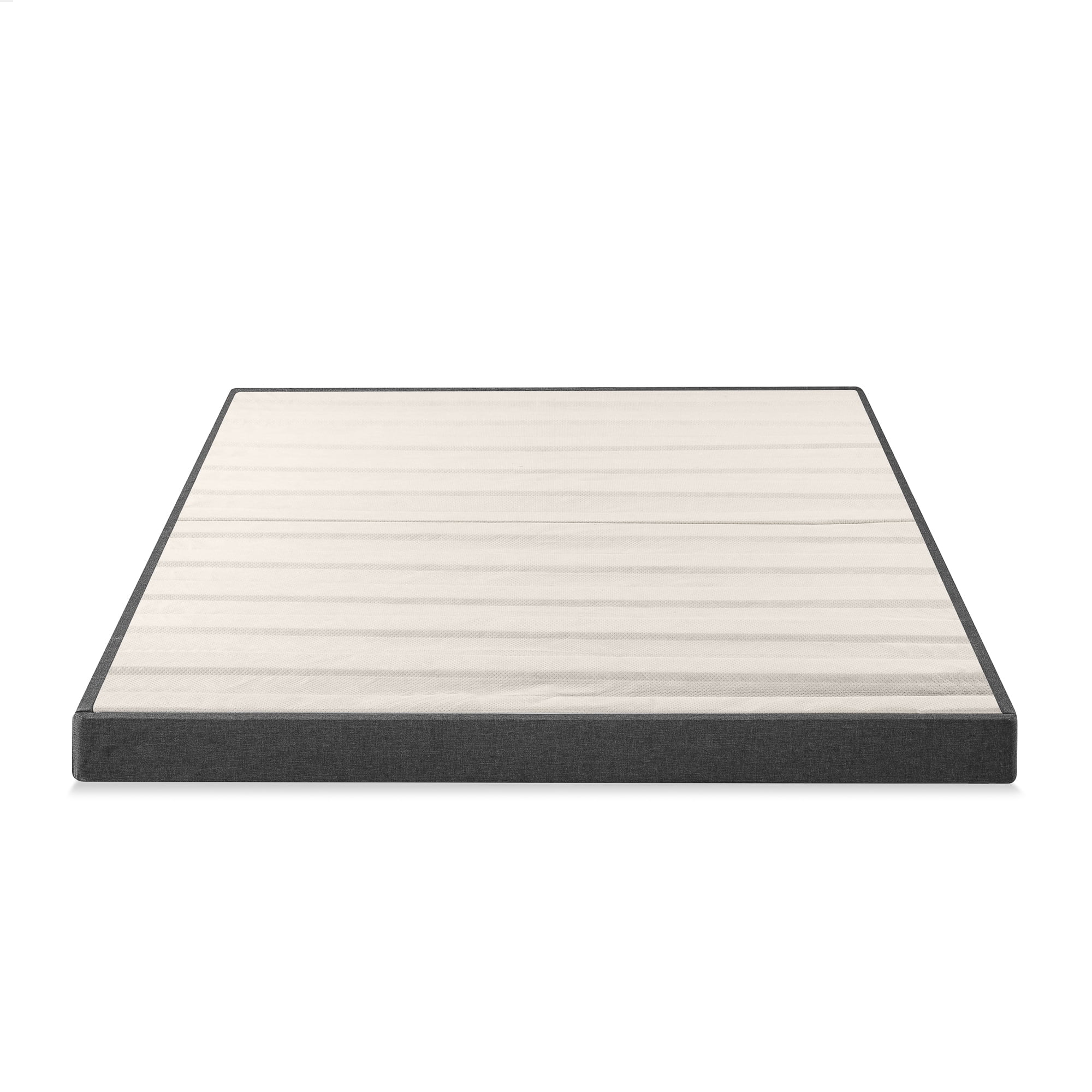 Zinus 4" Upholstered Metal Box Spring With Wood Slats, Full - Walmart.com