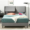 thumbnail image 1 of Zinus 41" Avery Platform Bed Reclining Fabric Headboard and USB Ports, Gray, Queen, 1 of 12