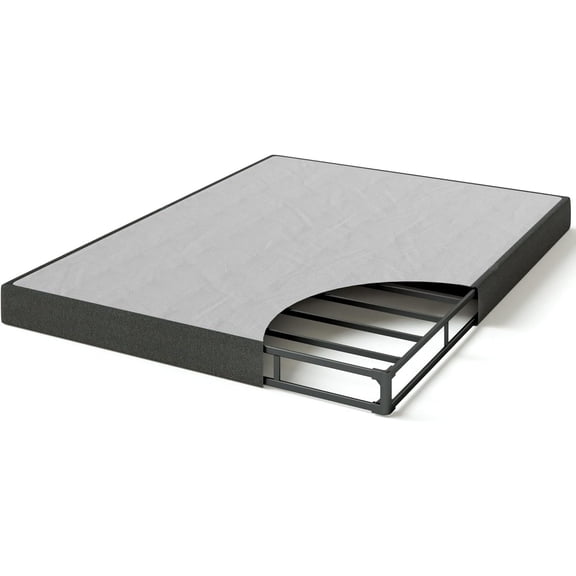 Zinus 5 Inch Full WonderBox(TM) Smart Box Spring, Quick Assembly Mattress Foundation, Durable Metal Frame, Grey