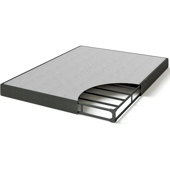 Zinus 5 Inch King WonderBox(TM) Smart Box Spring, Quick Assembly Mattress Foundation, Durable Metal Frame, Grey