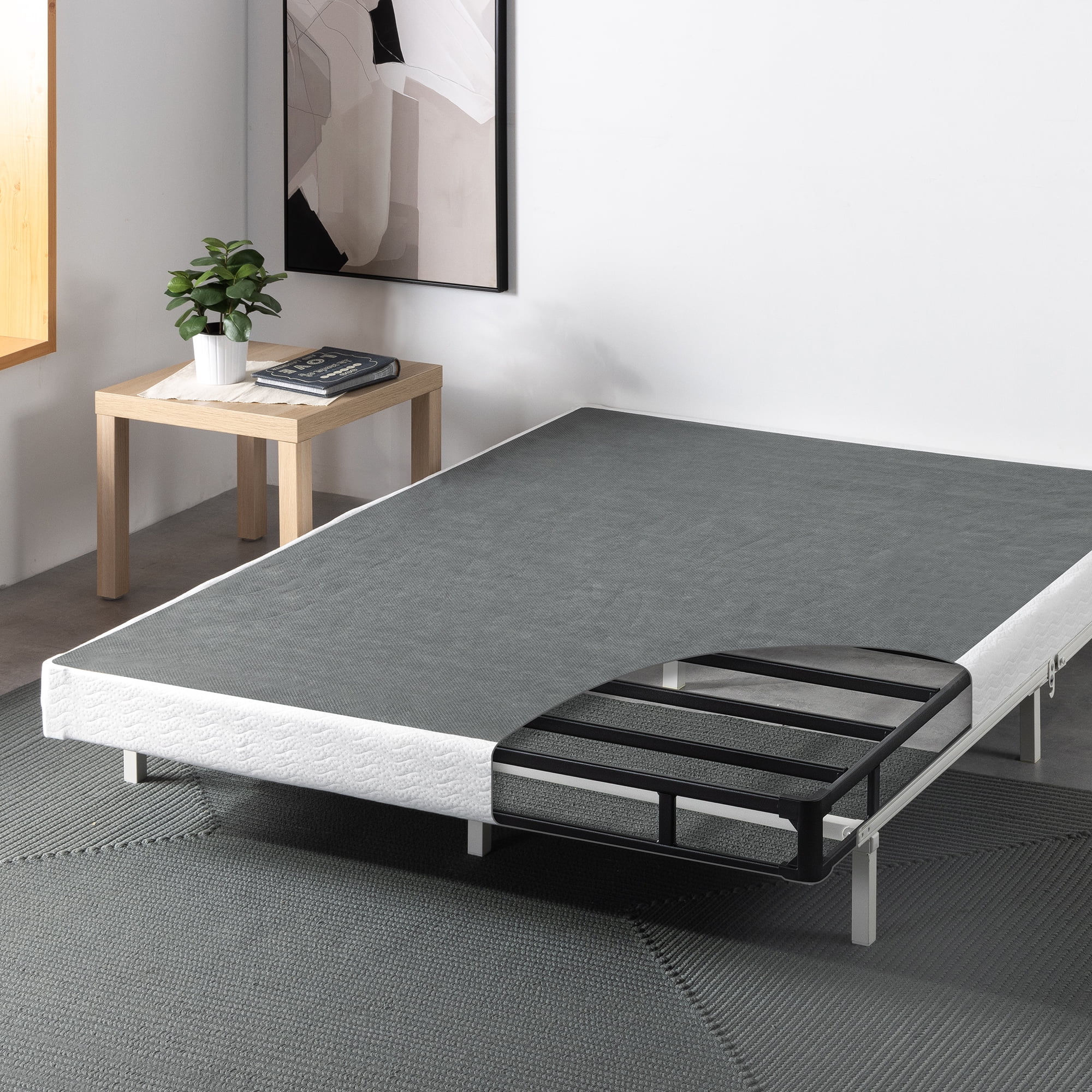 California King Gray Metal Smart Box Spring with Quick Assembly
