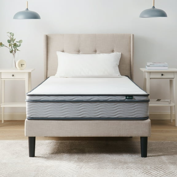 Zinus 8" Innerspring Mattress with Euro Top, Twin