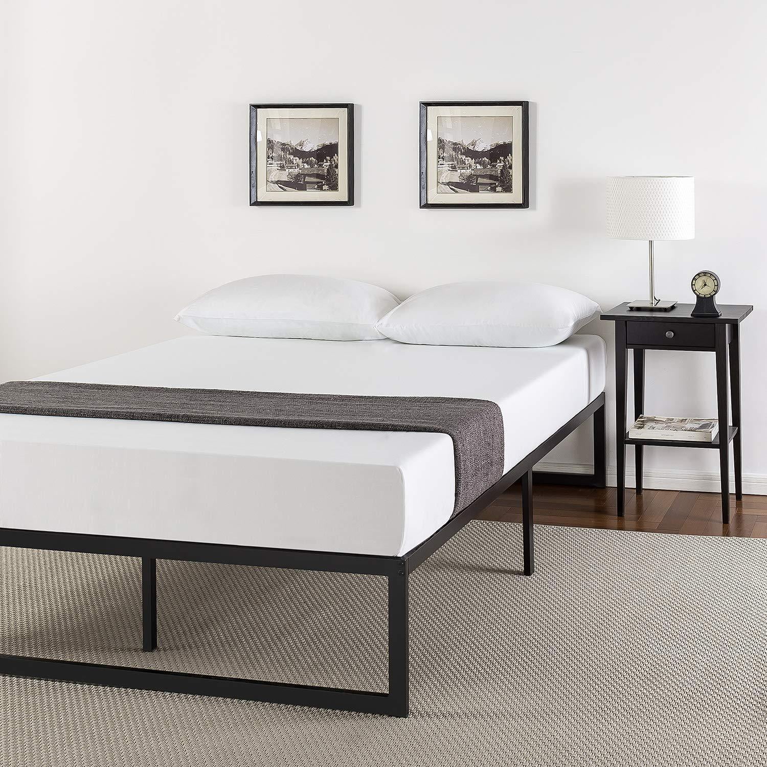 Zinus Abel 14 Inch Metal Platform Bed Frame Mattress Foundation No Box Spring Needed Steel Slat Support Easy Quick Lock Assembly Queen