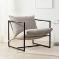 thumbnail image 1 of Zinus Aidan Metal Framed Indoor Sling Accent Chair, Oatmeal, 1 of 17