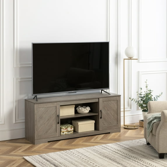 Zinus Bennett TV Stand for TVs up to 65", Grey Finish