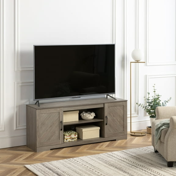 Zinus Bennett TV Stand for TVs up to 65", Grey Finish