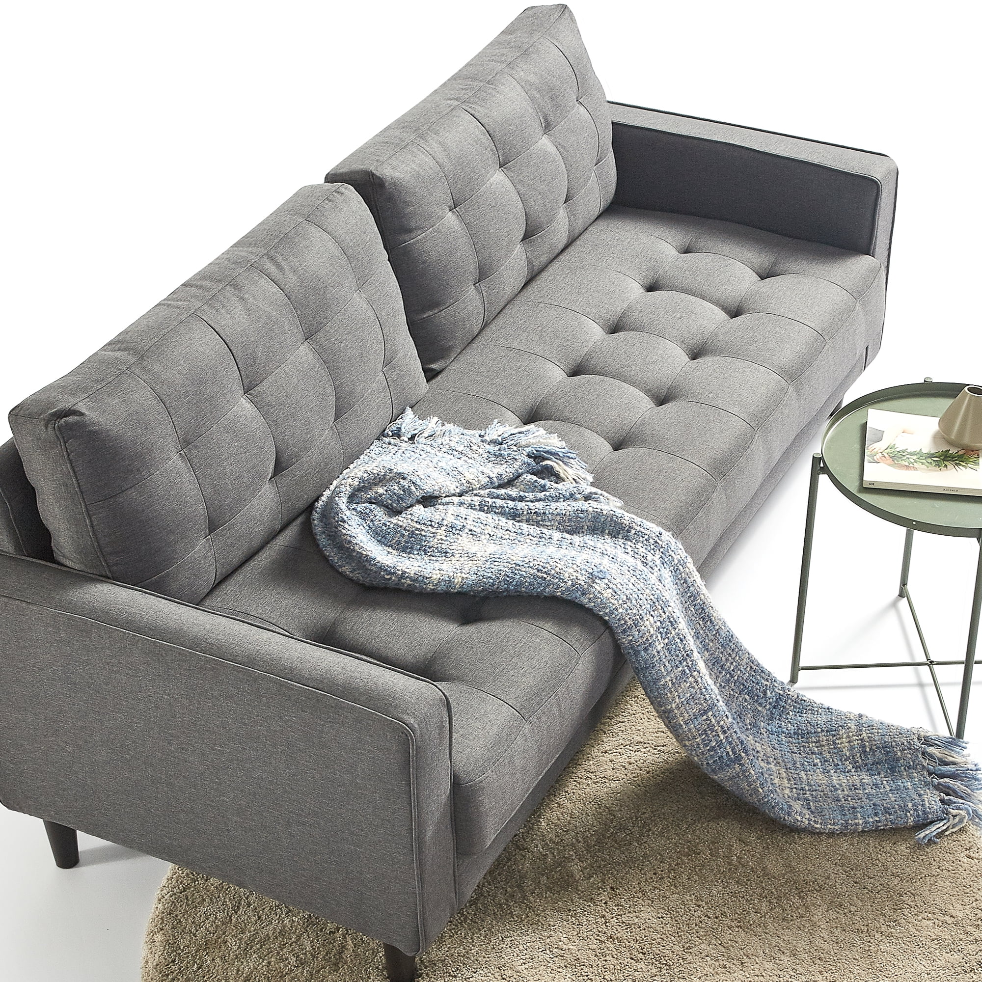 Zinus Benton 75" Sofa Couch, Dark Grey
