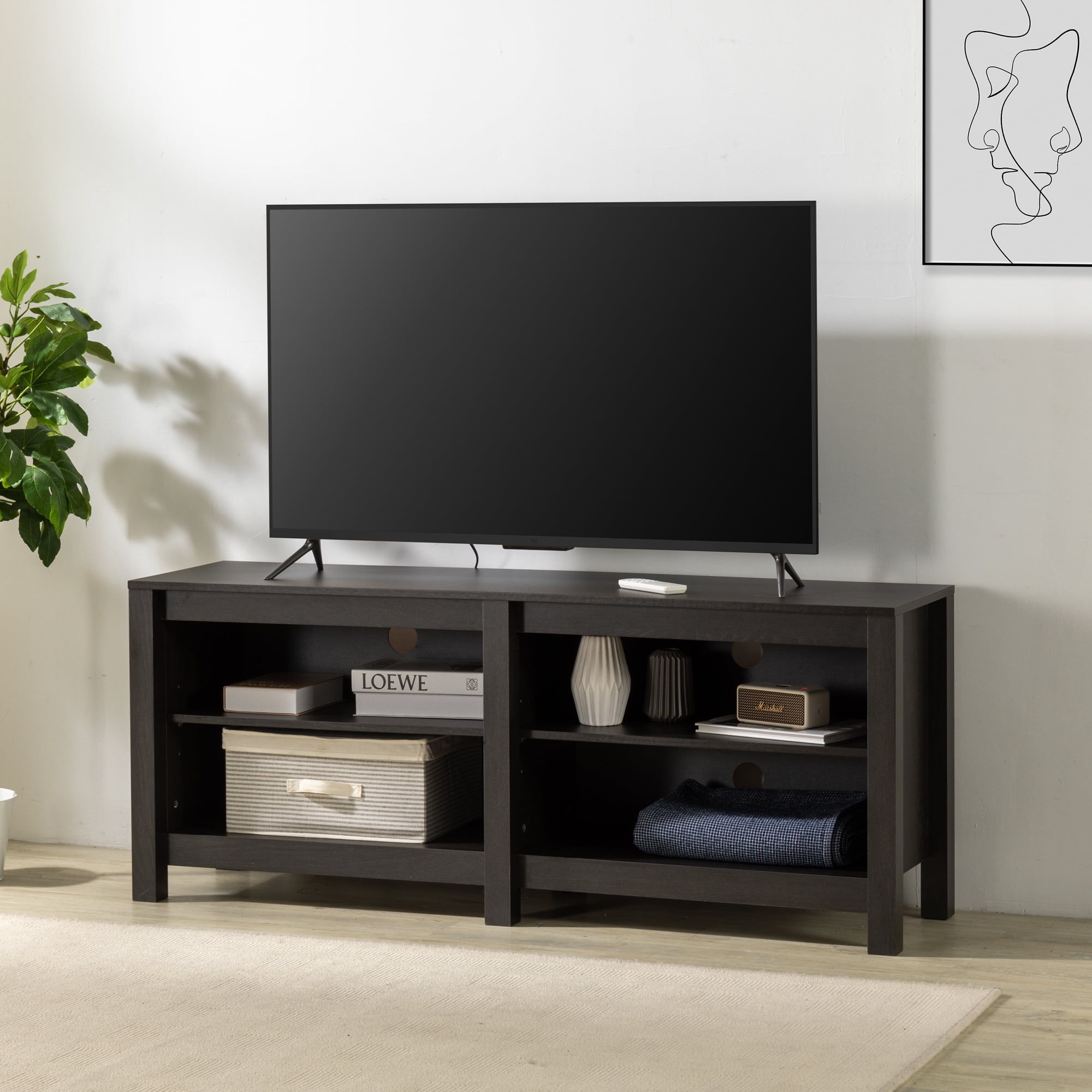 Zinus Camden TV Stand for TVS Up to 65 inch Espresso Black