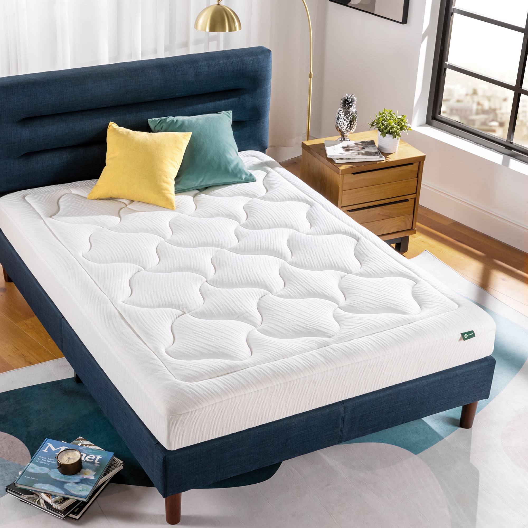 Zinus Cloud King Tight Top 8 Plush Memory Foam Mattress Pressure Relieving Mattress in a Box Walmart