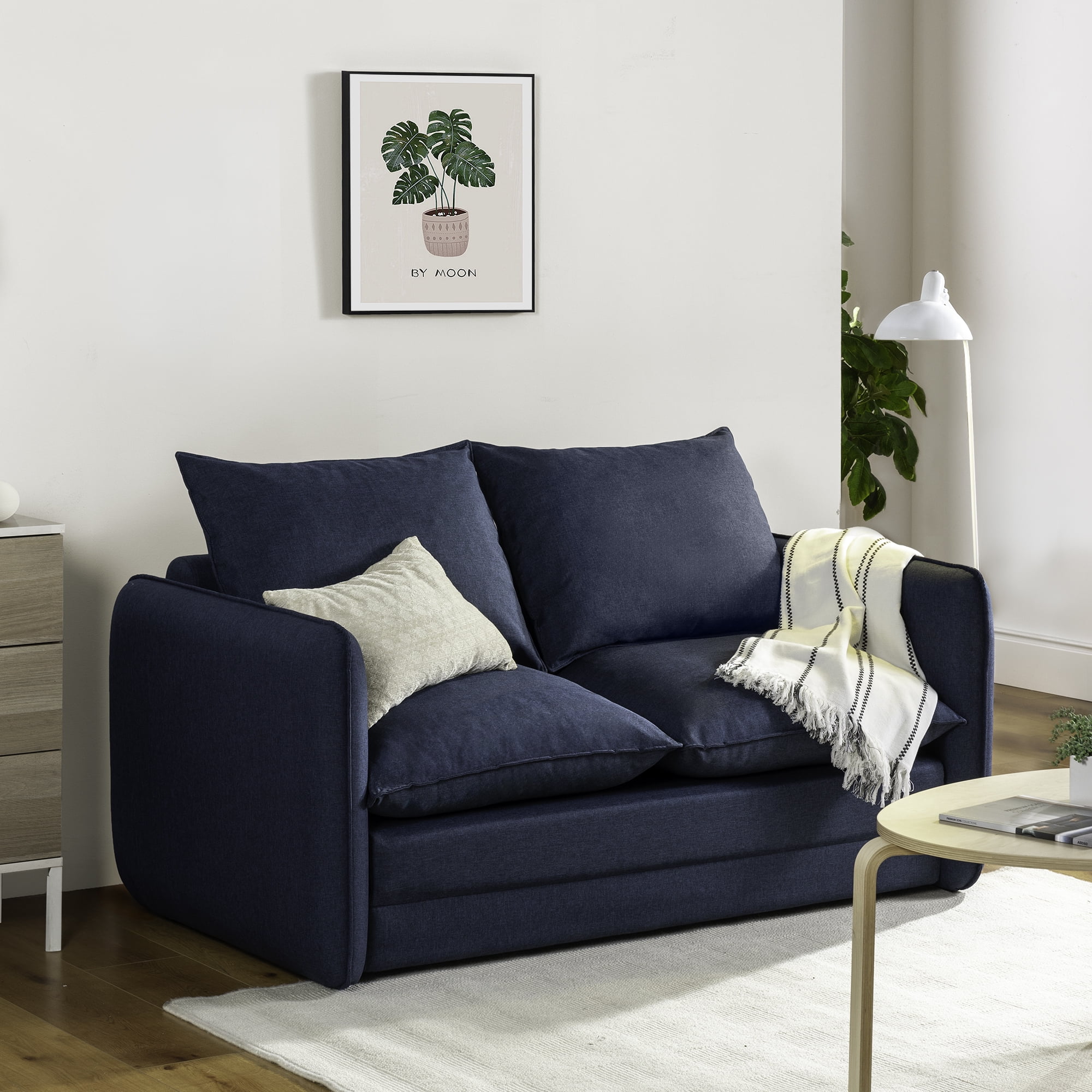 Zinus Cody Sleeper Sofa Couch, Navy