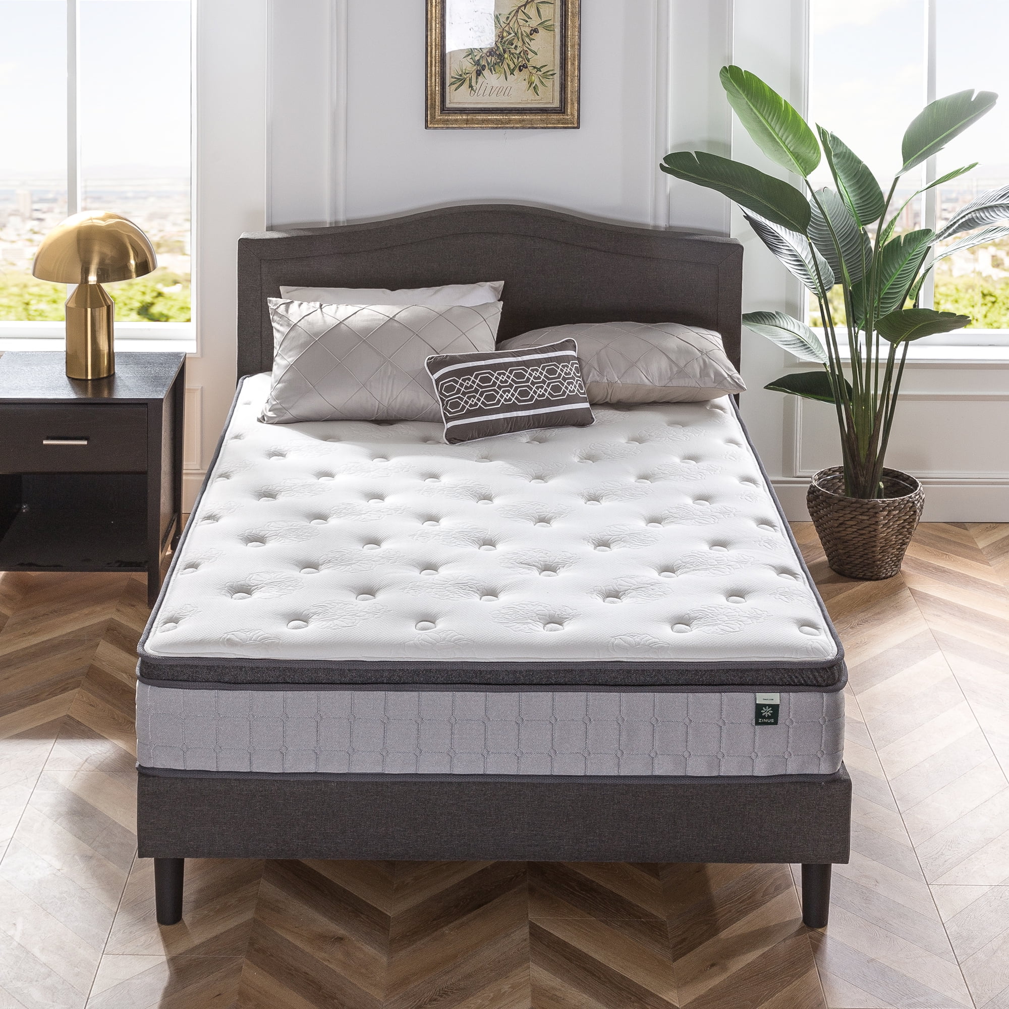 Zinus Comfort Support 12" Hybrid Mattress, Cooling Gel Memory Foam Pocket Spring, Queen