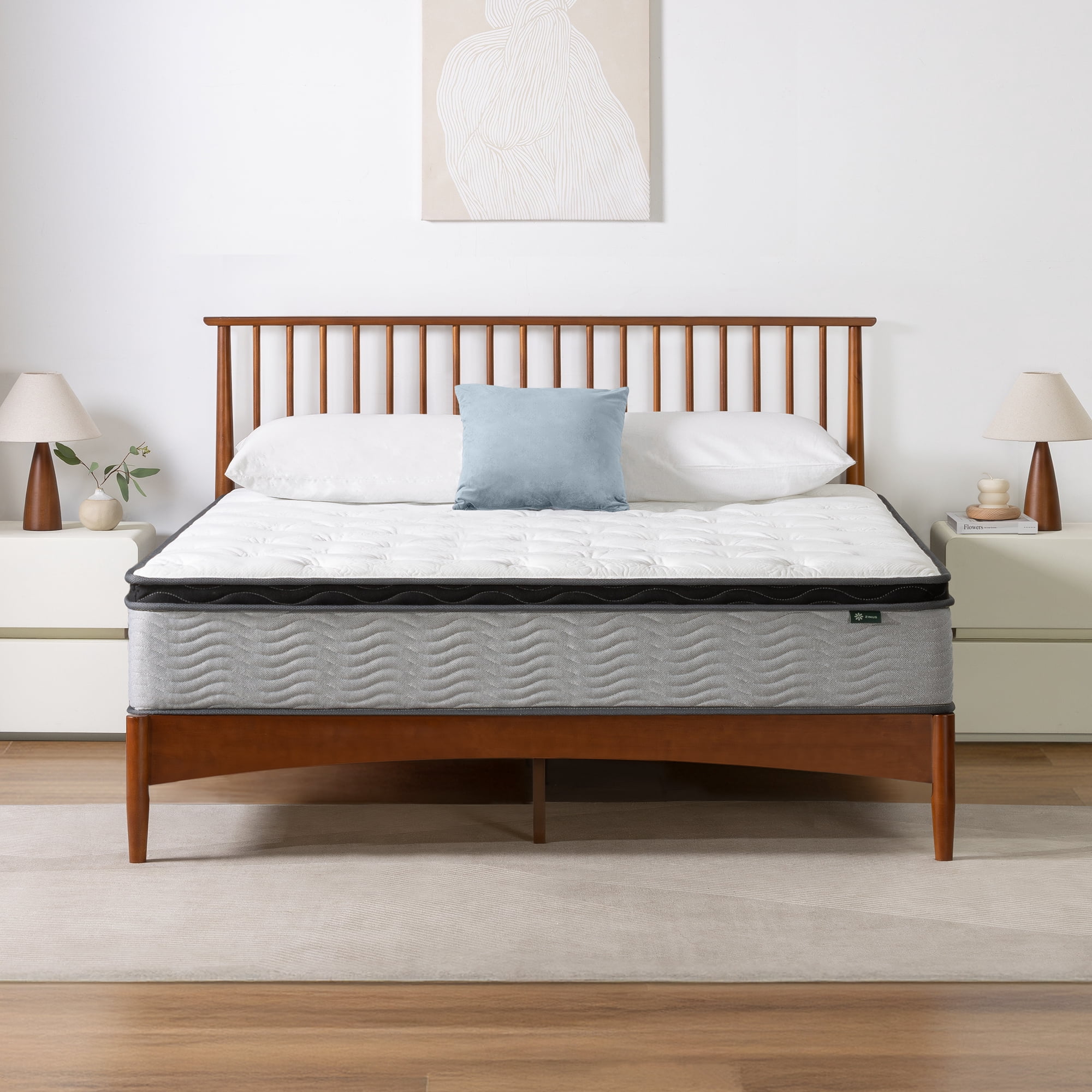 Zinus Comfort Support 12" King Cooling Gel Hybrid Mattress with Pocket Springs