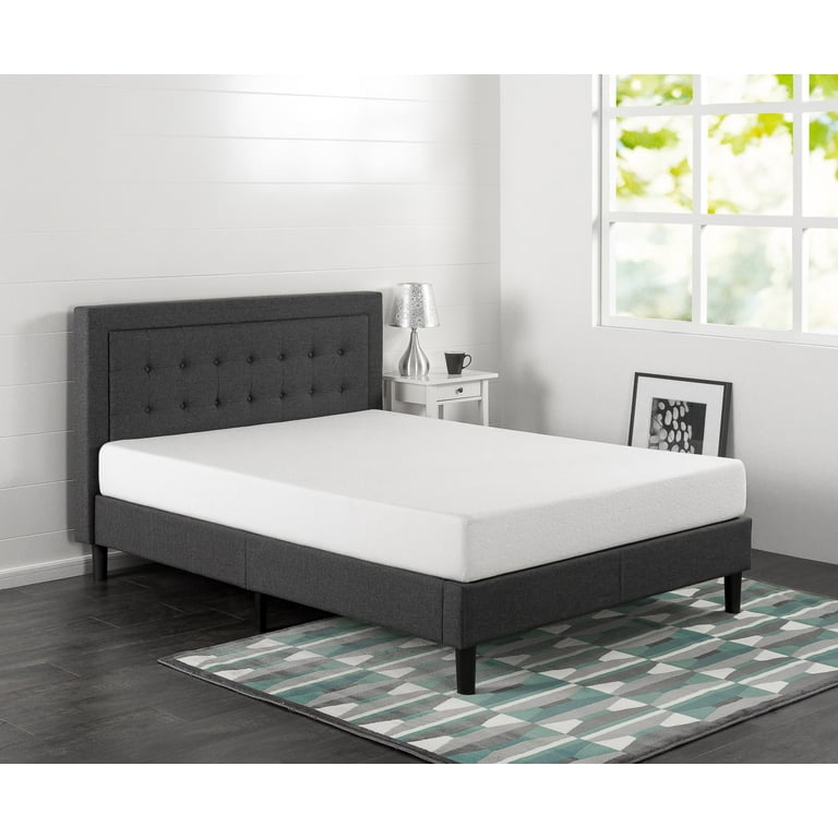 Zinus upholstered button tufted platform bed deals