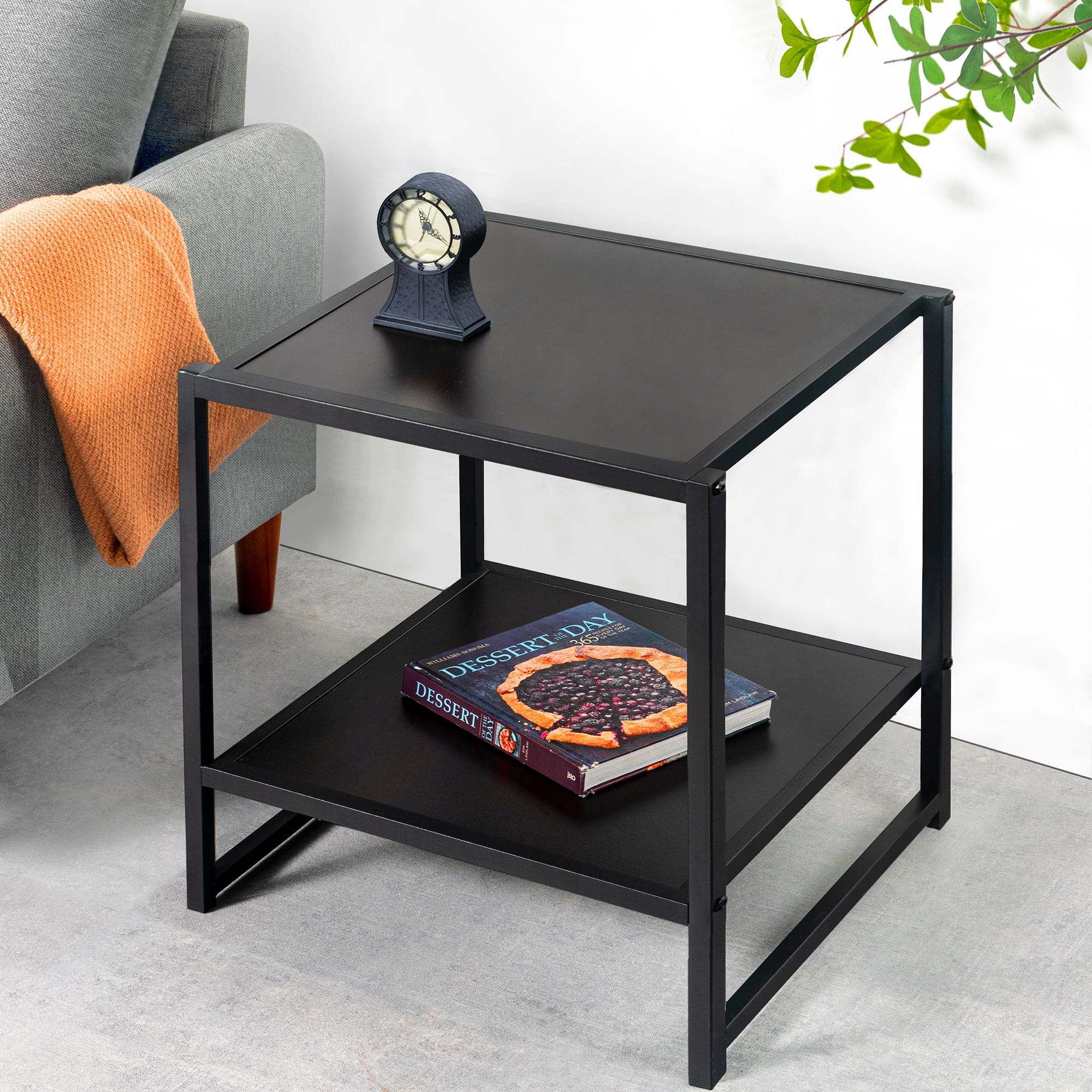 Zinus Dane Black Frame Indoor Side Table 20 x 20 x 20