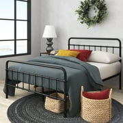 Zinus Florence 42" Metal Platform Bed Frame, Black, Queen