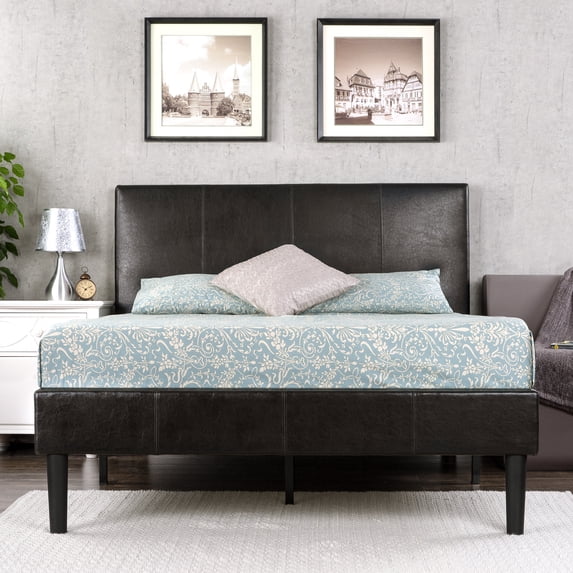 Zinus Gerard 46" Faux Leather Platform Bed Frame, California King