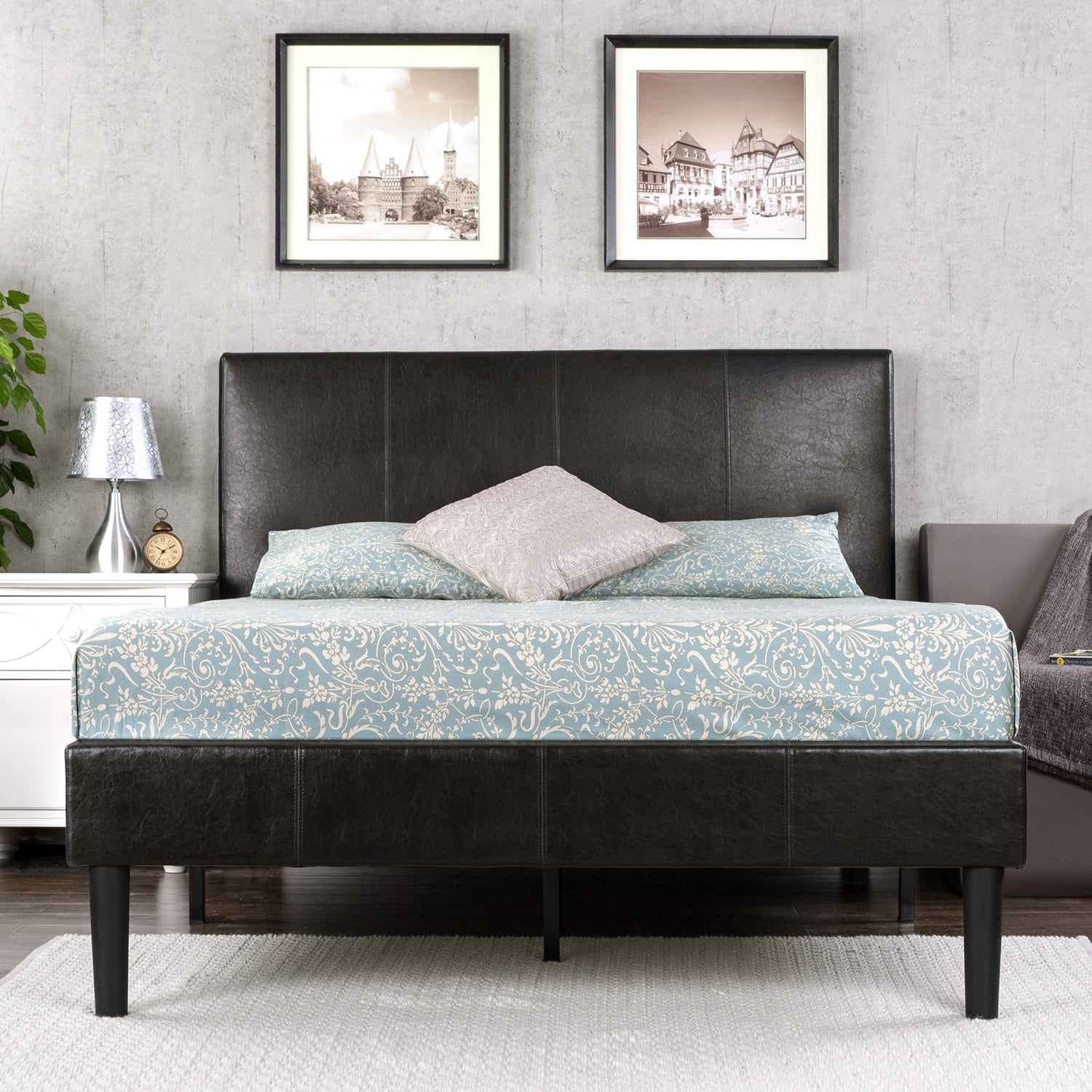 Zinus omkaram upholstered online platform bed frame