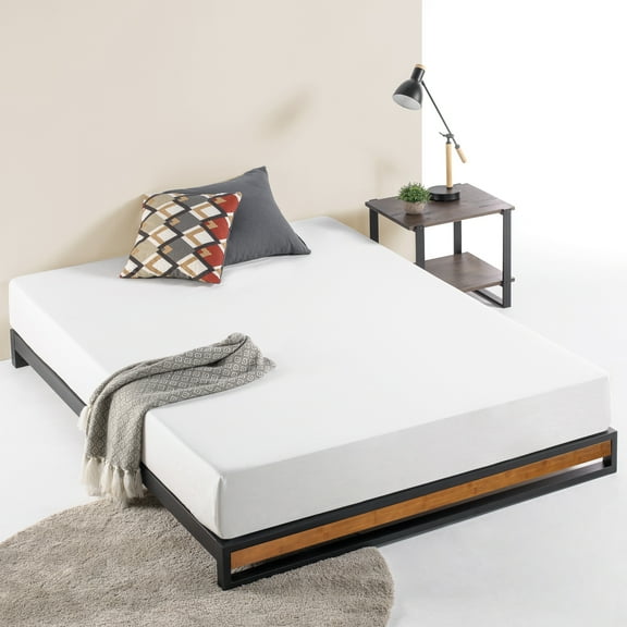 Zinus Good Design Winner Suzanne 6" Bamboo and Metal Platform Bed - Chestnut Brown, King