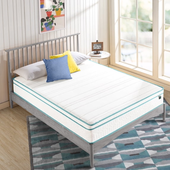 Zinus Green Tea Infused Euro Top 10" Innerspring Mattress, Adult, King