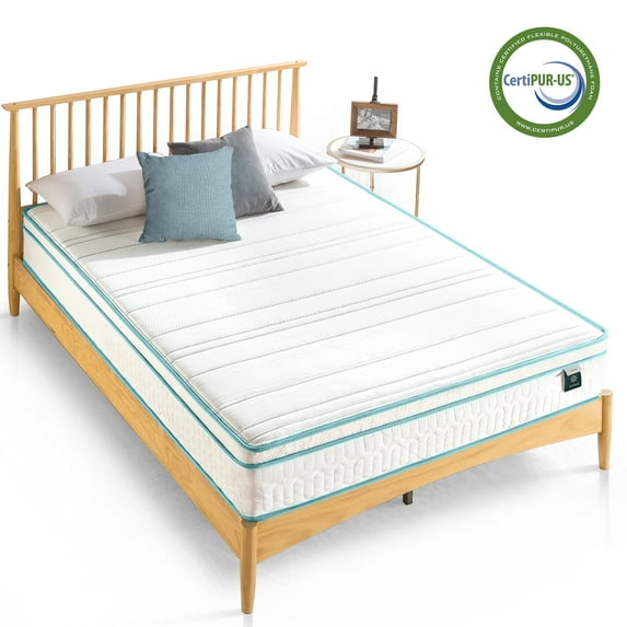 Zinus Green Tea Infused Euro Top 10" Innerspring Mattress, Adult, Twin