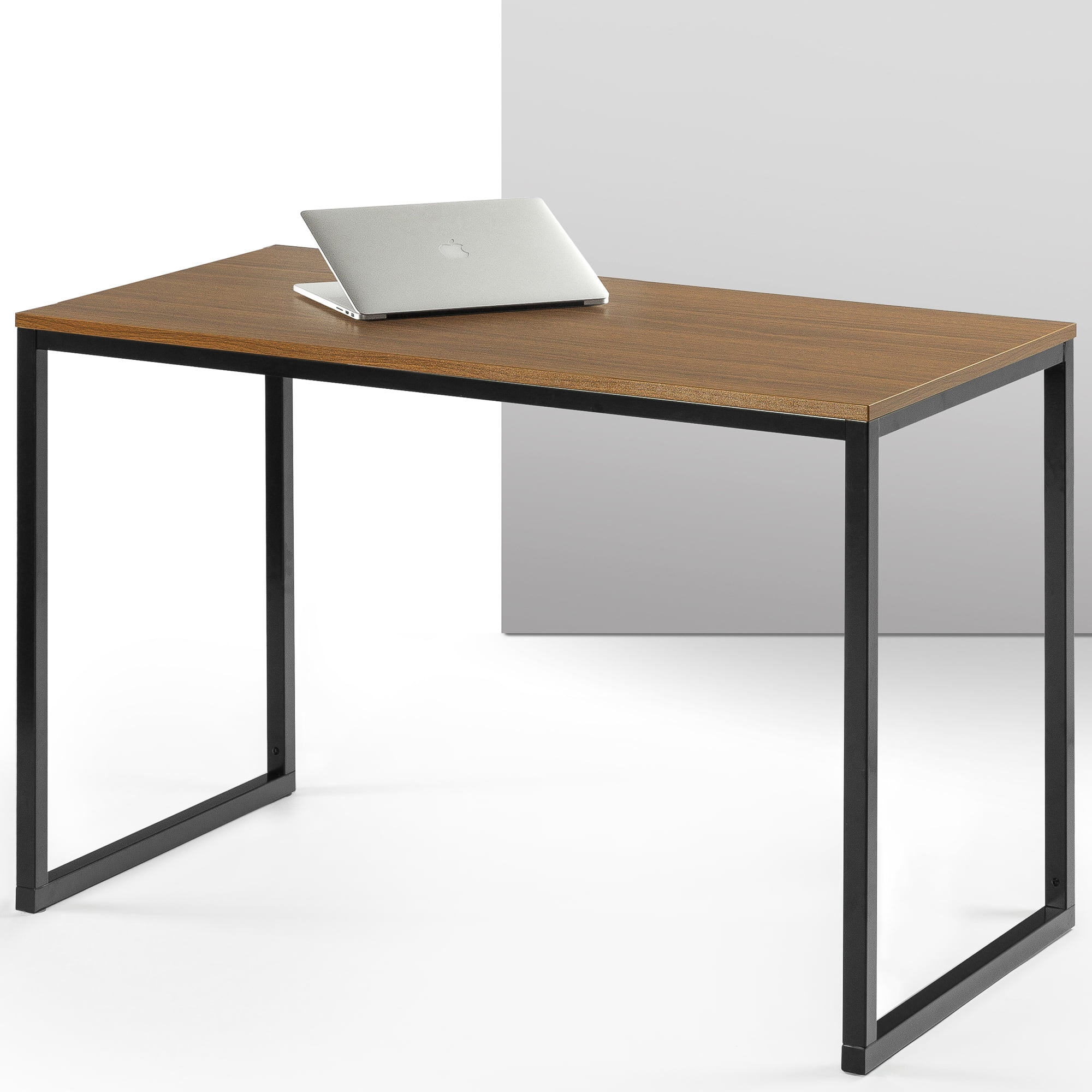 Jennifer 60'' Brown Wood and Metal Desk