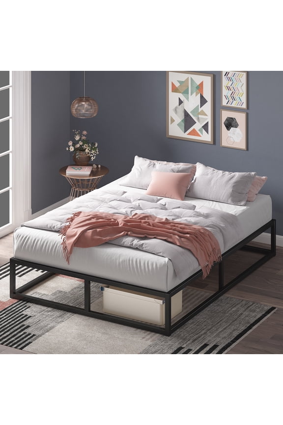 Joseph 10" Modern Studio Platform Low Profile Bed Frame, Full