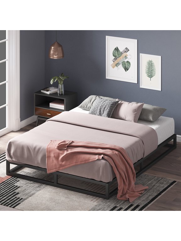 Joseph 6" Modern Studio Platform Low Profile Bed Frame, King
