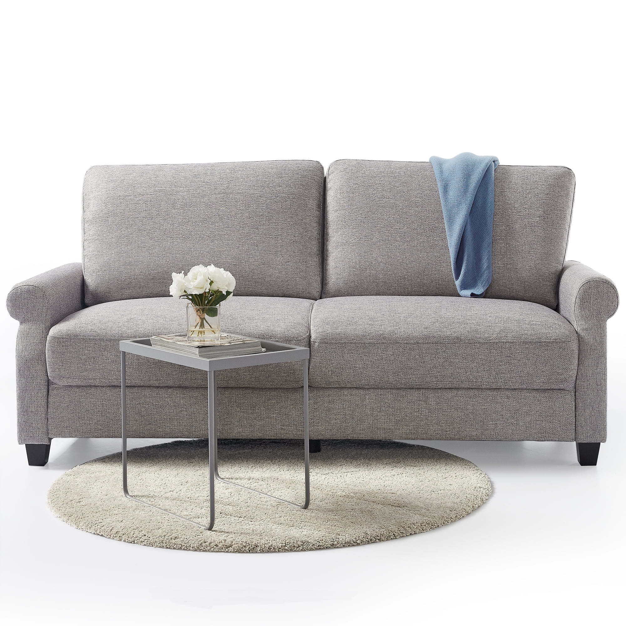 Zinus 78" Josh Upholstered Sofa Couch, Soft Grey