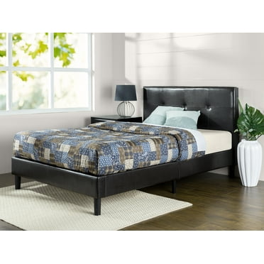 Zinus Kitch 44" Faux Leather Upholstered Platform Bed Frame, Full