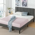 thumbnail image 1 of Zinus Lottie 35" Upholstered Platform Bed with Short Headboard, Gray, Full, 1 of 8