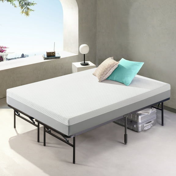 Zinus Mattress & Bed Frame Bundle: 8" Cooling Airflow Hybrid Mattress & SmartBase® Platform Bed Frame, Full