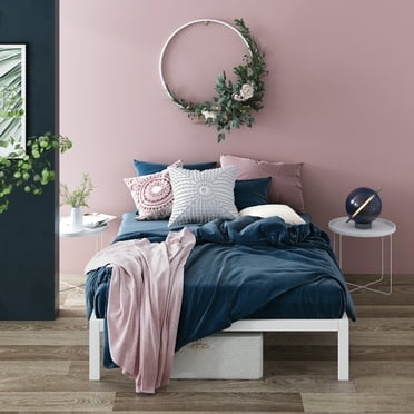 Zinus Mia 14" White Metal Platform Bed Frame, Twin