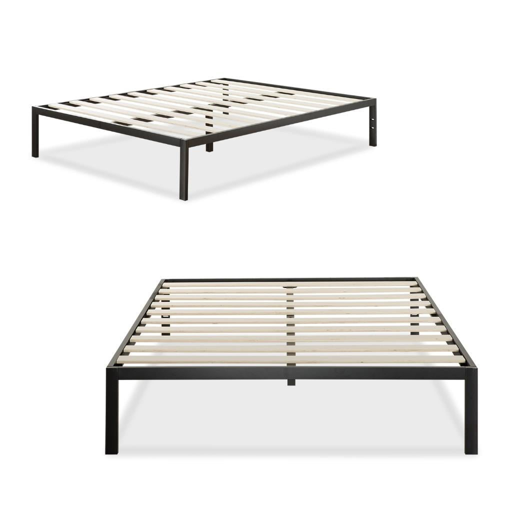 Zinus Mia Metal Platform Bed Frame Wood Slat Support No Box Spring Needed Easy Assembly Black King Walmart