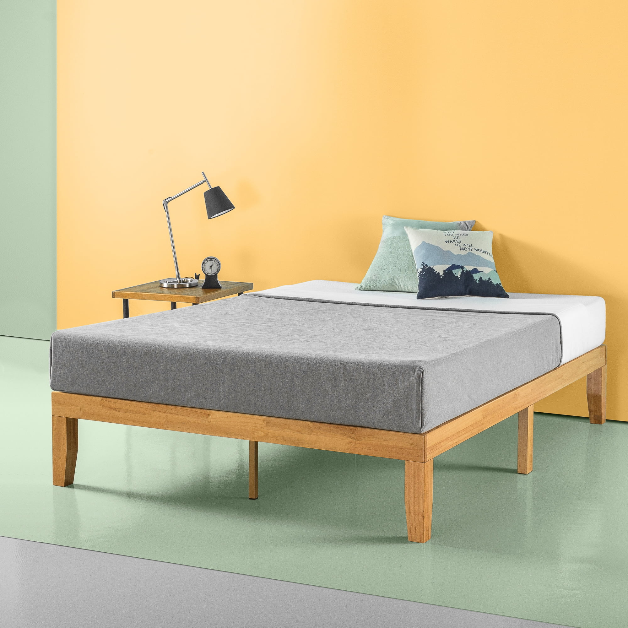 Zinus moiz wood platform bed cheap frame