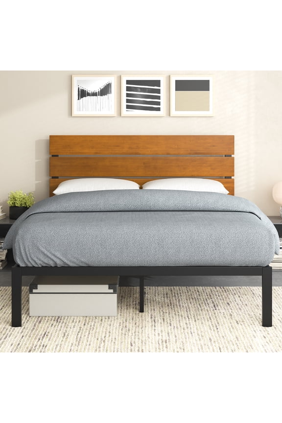 Paul 42" Metal Platform Bed Frame, Queen