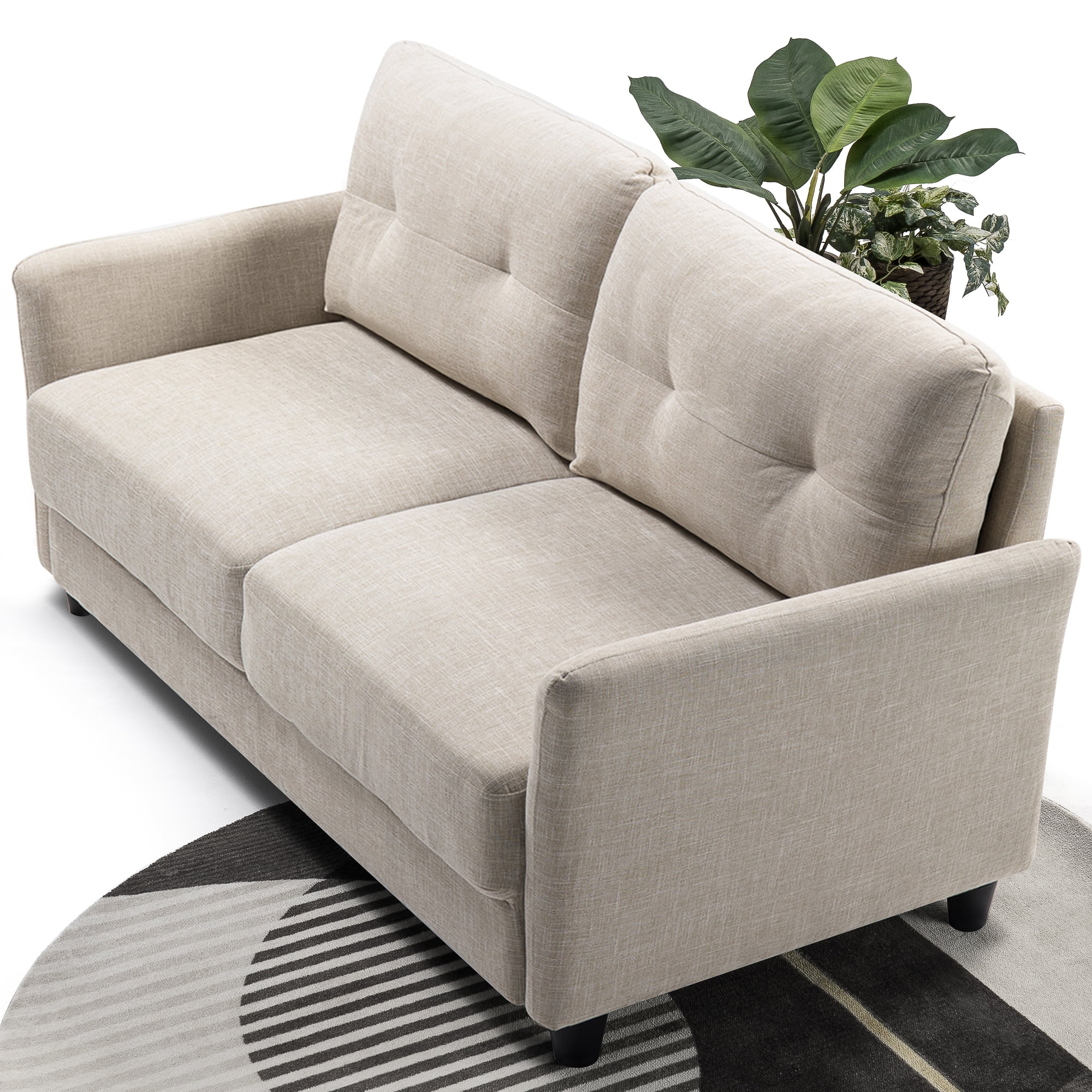 RICARDOソファ2P Zinus Ricardo Fabric Sofa Couch, Beige - Walmart.com