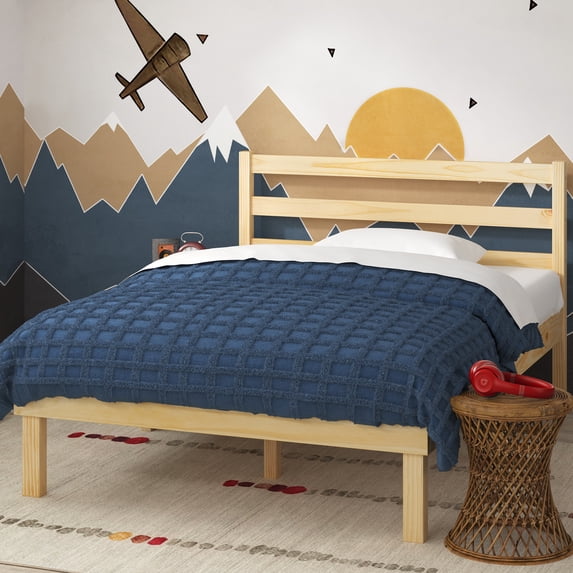 Zinus Robin 35" Wood Platform Bed Frame with Headboard, Twin