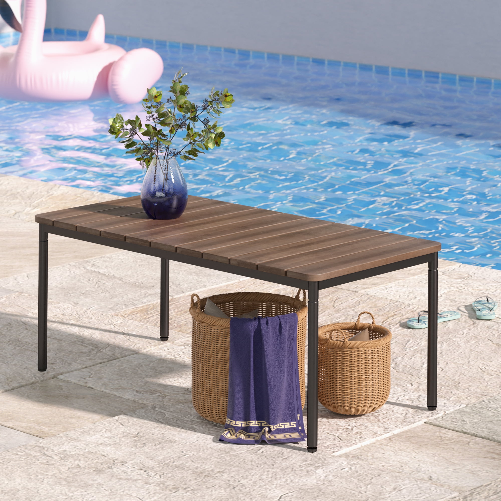 Bamboo outdoor dining set hot sale