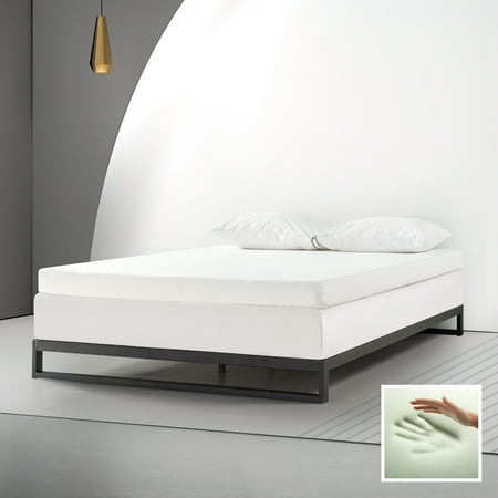 Spa Sensations by Zinus Dual-Layer 4" Memory Foam Mattress Topper, Queen