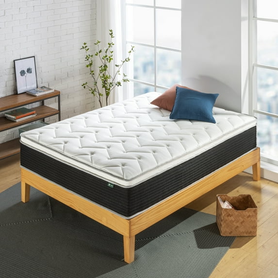 Zinus Spa Sensations 12" Classic Pocket Spring Hybrid Mattress, Adult, King